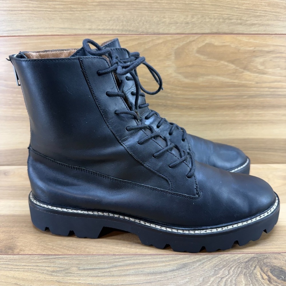 Madewell The City Walk Lugsole Boots Mens 9 Black Leather Lace Up Combat